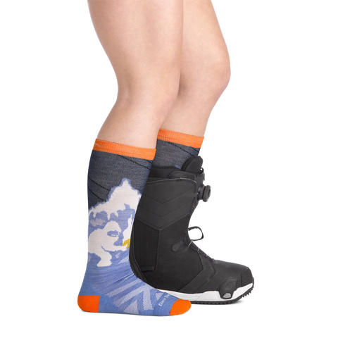 Kids Little Yeti Over-the-Calf Midweight Ski & Snowboard Socks