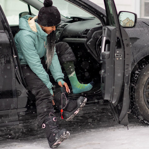 Women's Aurora Over-the-Calf Lightweight Ski & Snowboard Socks