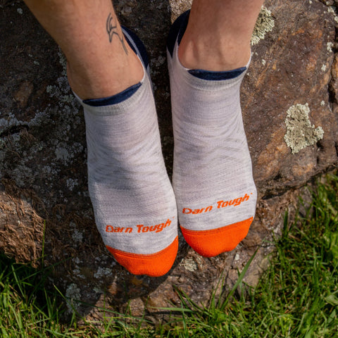 Men's Run No Show Tab Cushioned Ultra-Lightweight Running Socks